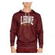 Sudadera Leone con capucha Logo Granate